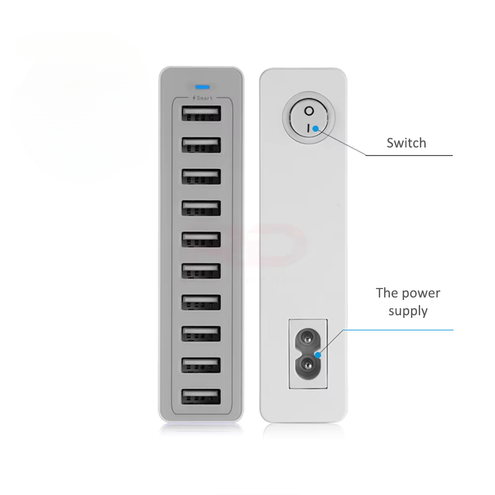 60W 10Port USB Charging Station